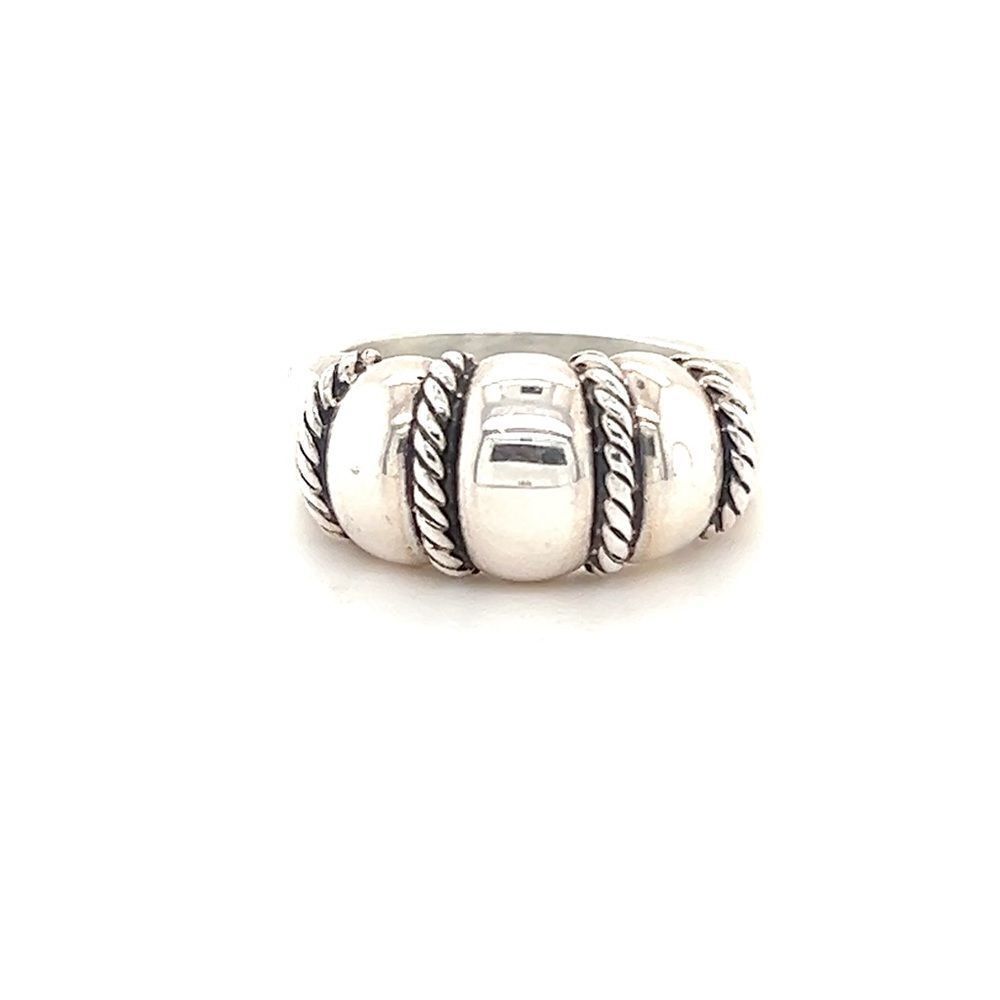 Sterling Silver 925‎ Kabana Ribbed Ring